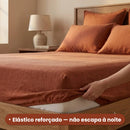 Kit Jogo de Lençol + Fronhas 400 Fios Micropercal Ponto Palito