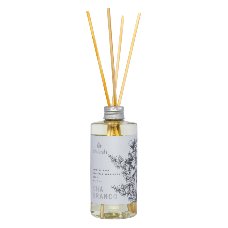 Difusor Econômico Para Perfumar Ambientes 250ml Chá Branco - Kailash